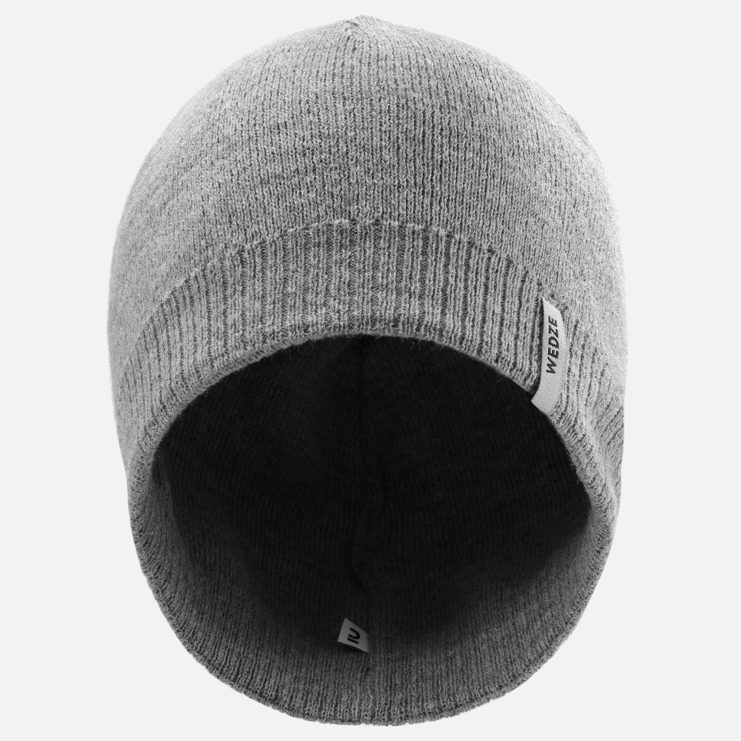 ADULT SKI HAT - SIMPLE - LIGHT GREY -  2