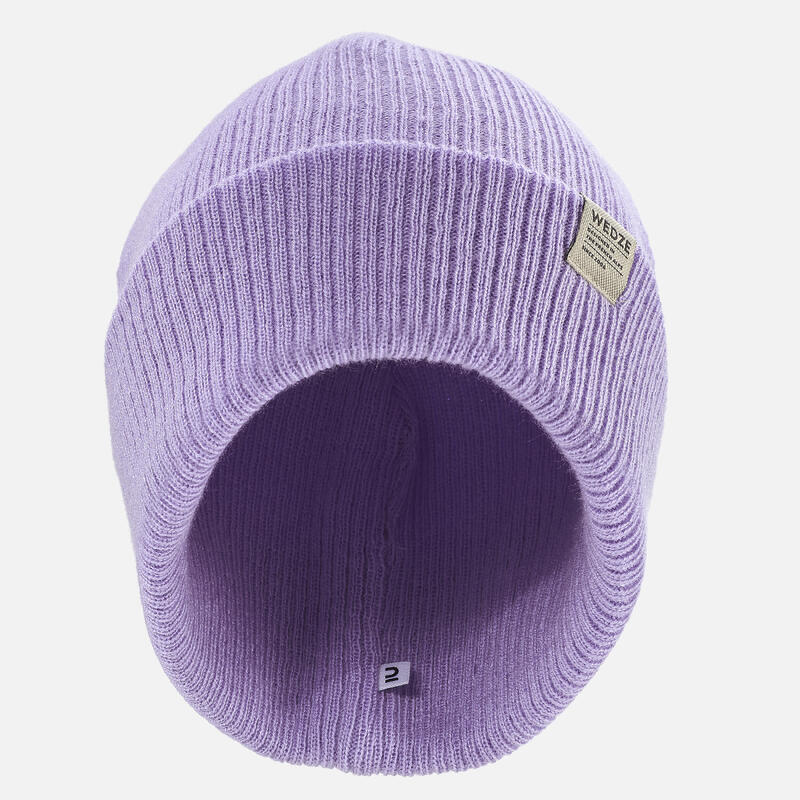 成人滑雪毛帽 FISHERMAN－紫色