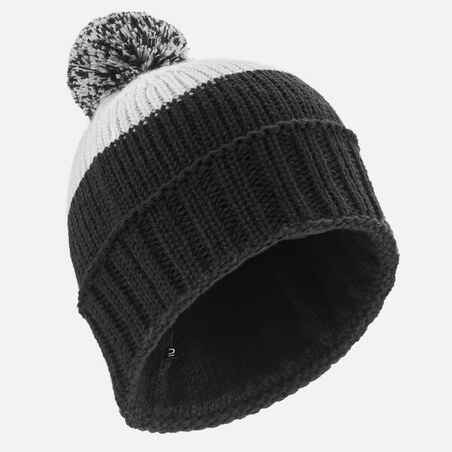 ADULT SKI HAT GRAND NORD MADE IN FRANCE - BLACK, WHITE
