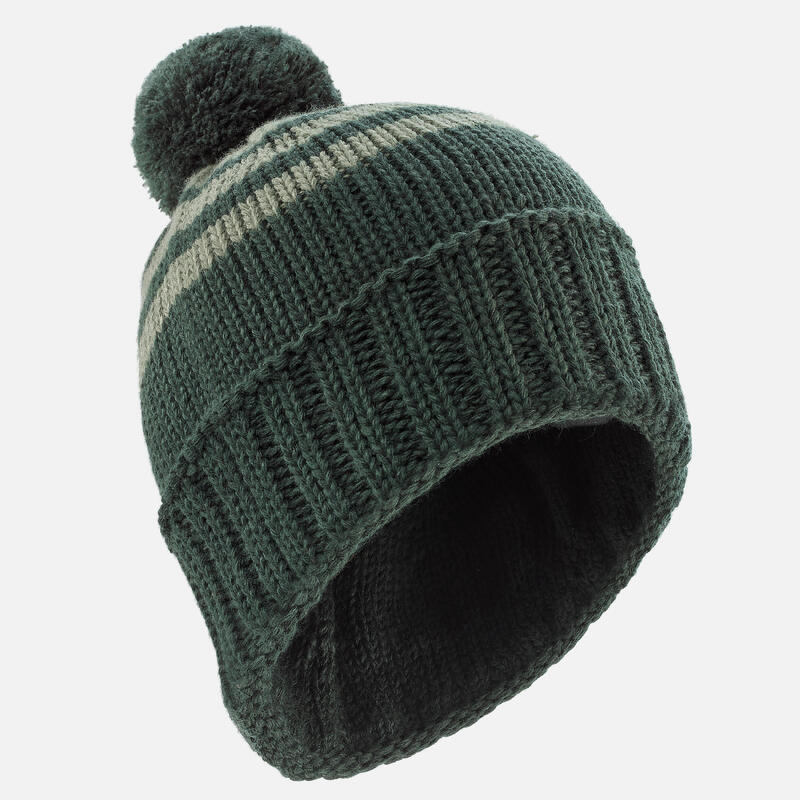 Bonnet à pompon adulte, GRAND NORD FR 500 vert