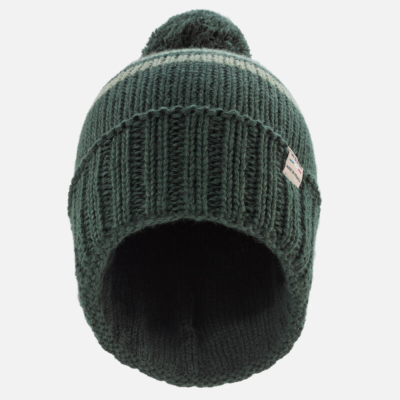 Bonnet à pompon adulte, GRAND NORD FR 500 vert
