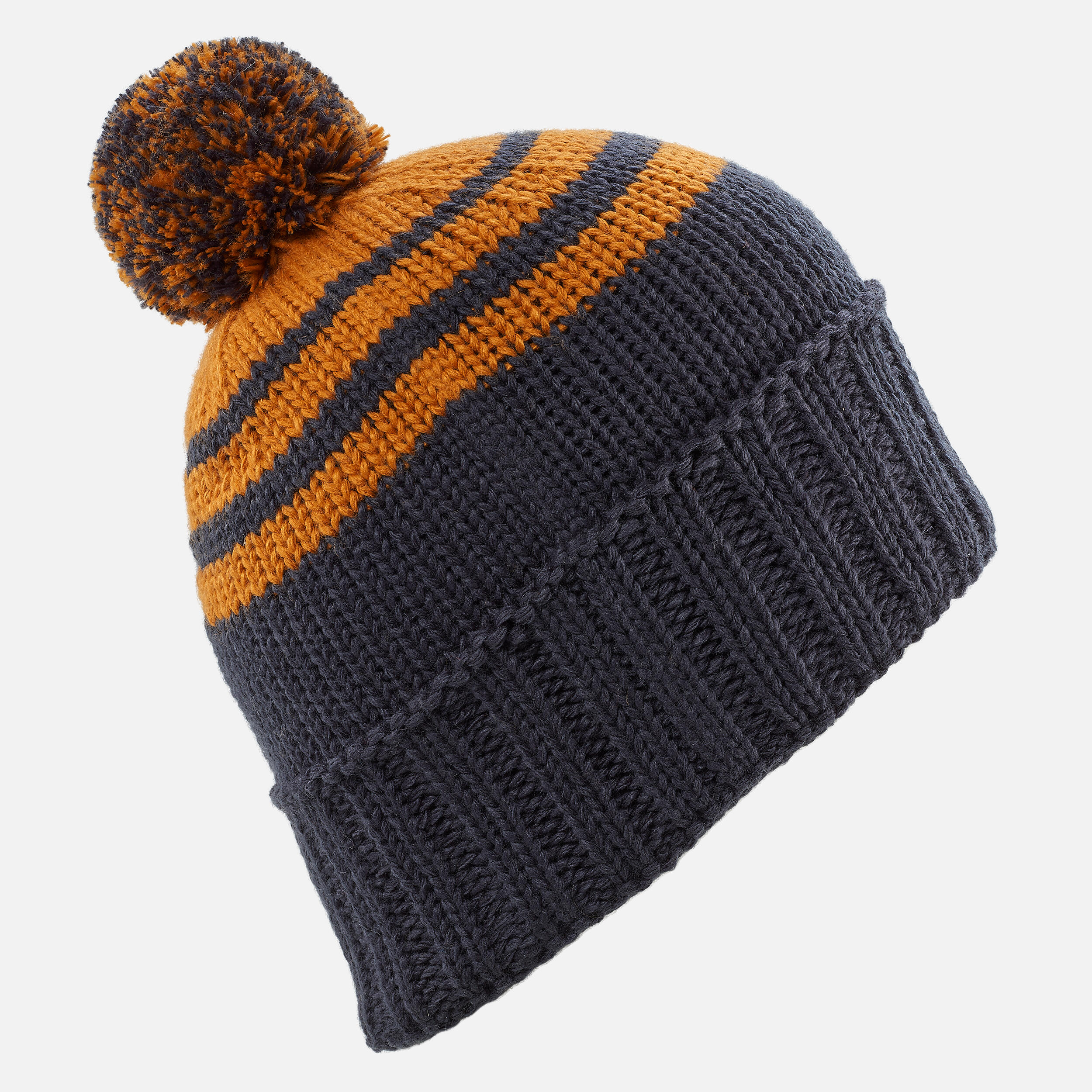 GORRA D'ESQUÍ GRAN NORD ADULT MADE IN FRANCE BLAU MARÍ OCRE  4/7