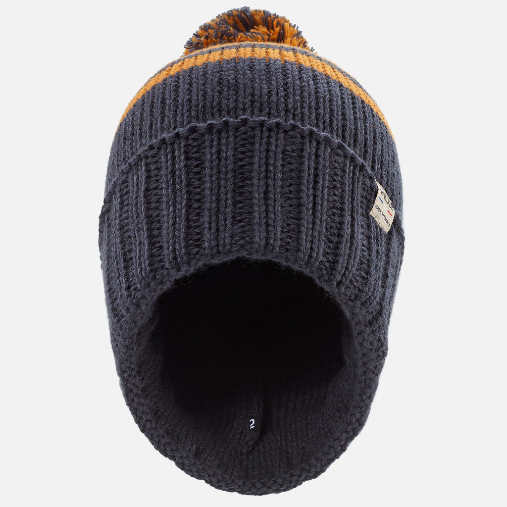 Pieaugušo slēpošanas cepure “Grand Nord”, ražota Francijā, melna/balta