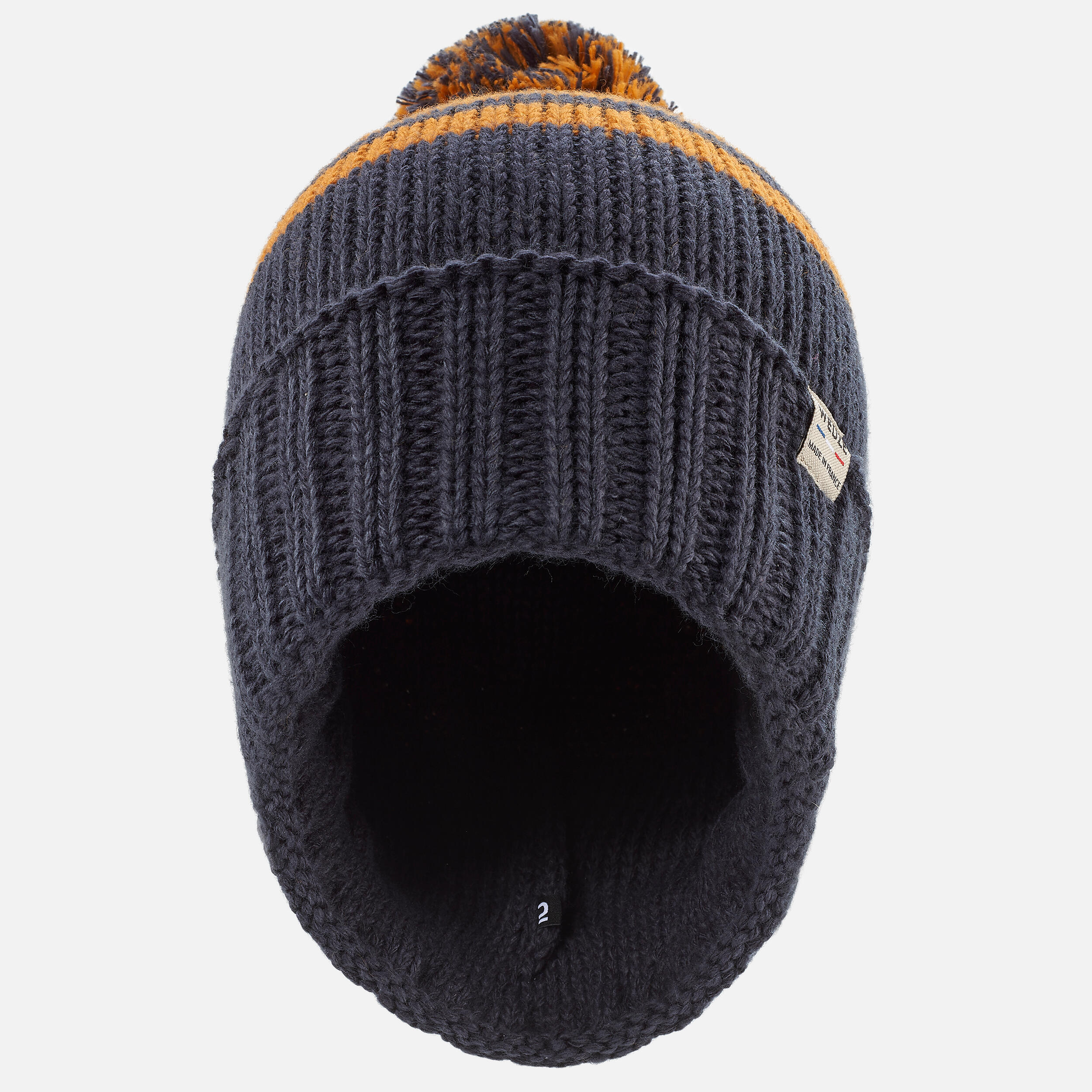 ADULT SKI HAT GRAND NORD MADE IN FRANCE - NAVY BLUE-OCHRE 4/8