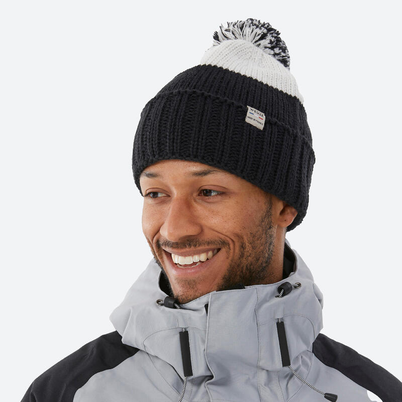 Gorro de Ski Extremo Norte Adulto Made in France preto/branco