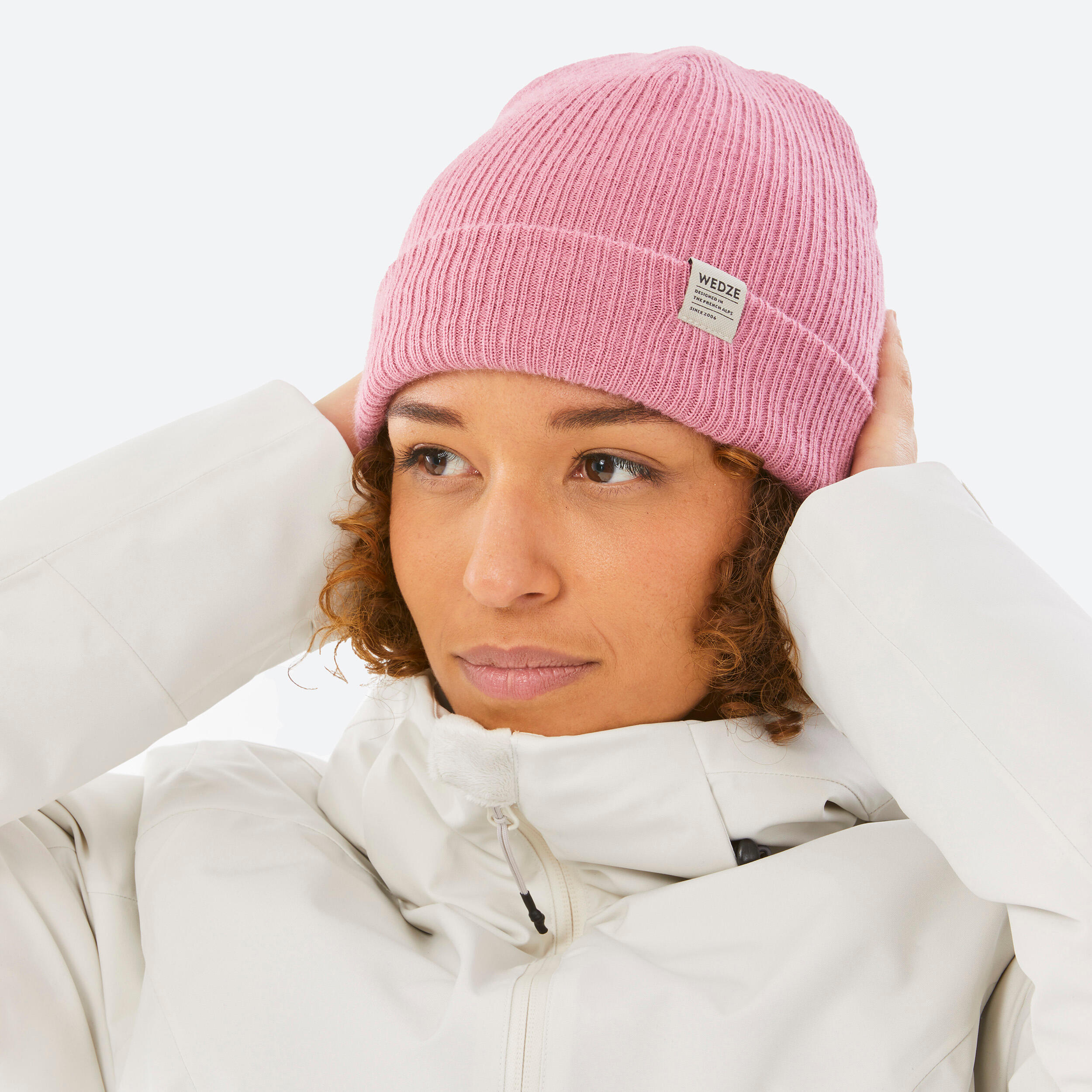 BONNET DE SKI ADULTE - FISHERMAN - ROSE CLAIR 8/11