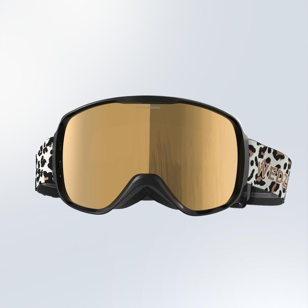 Skibrille Snowboardbrille Erwachsene/Kinder Allwetter photochrom - G 500 weiss 