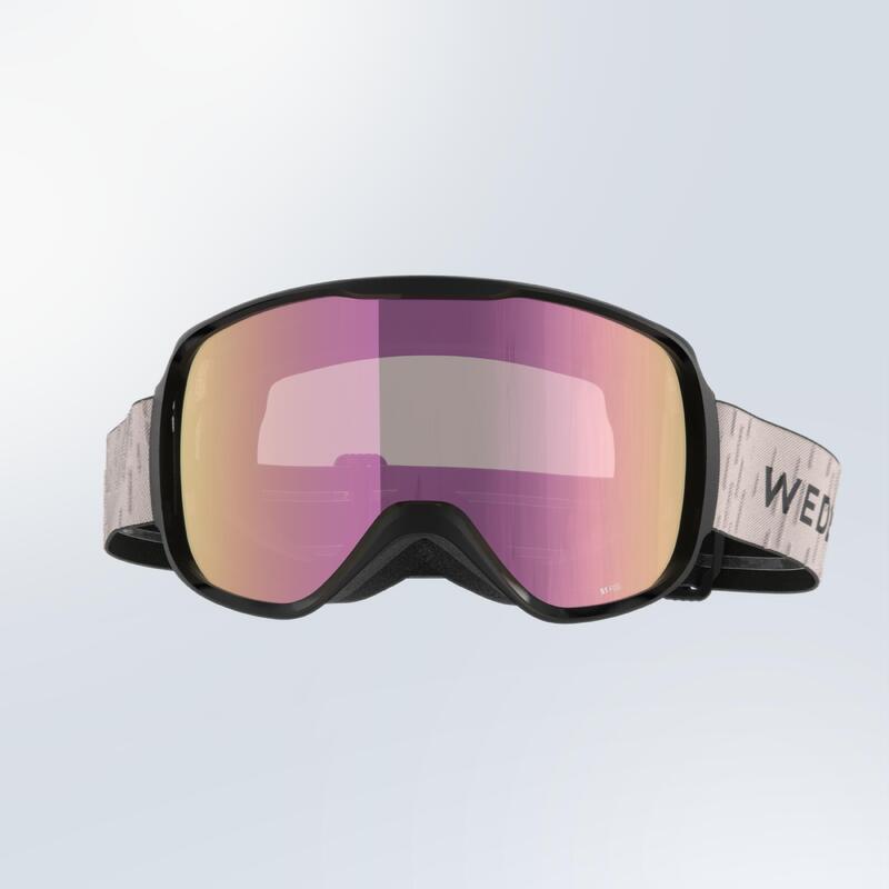 成人／兒童全天候單板及雙板滑雪護目鏡－粉色