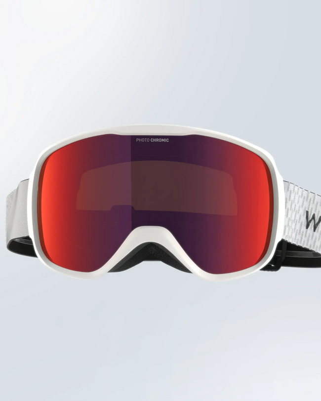 KIDS’ AND ADULT SKIING AND SNOWBOARDING GOGGLES PHOTOCHROMIC ALL WEATHER - G 500 PH - WHITE