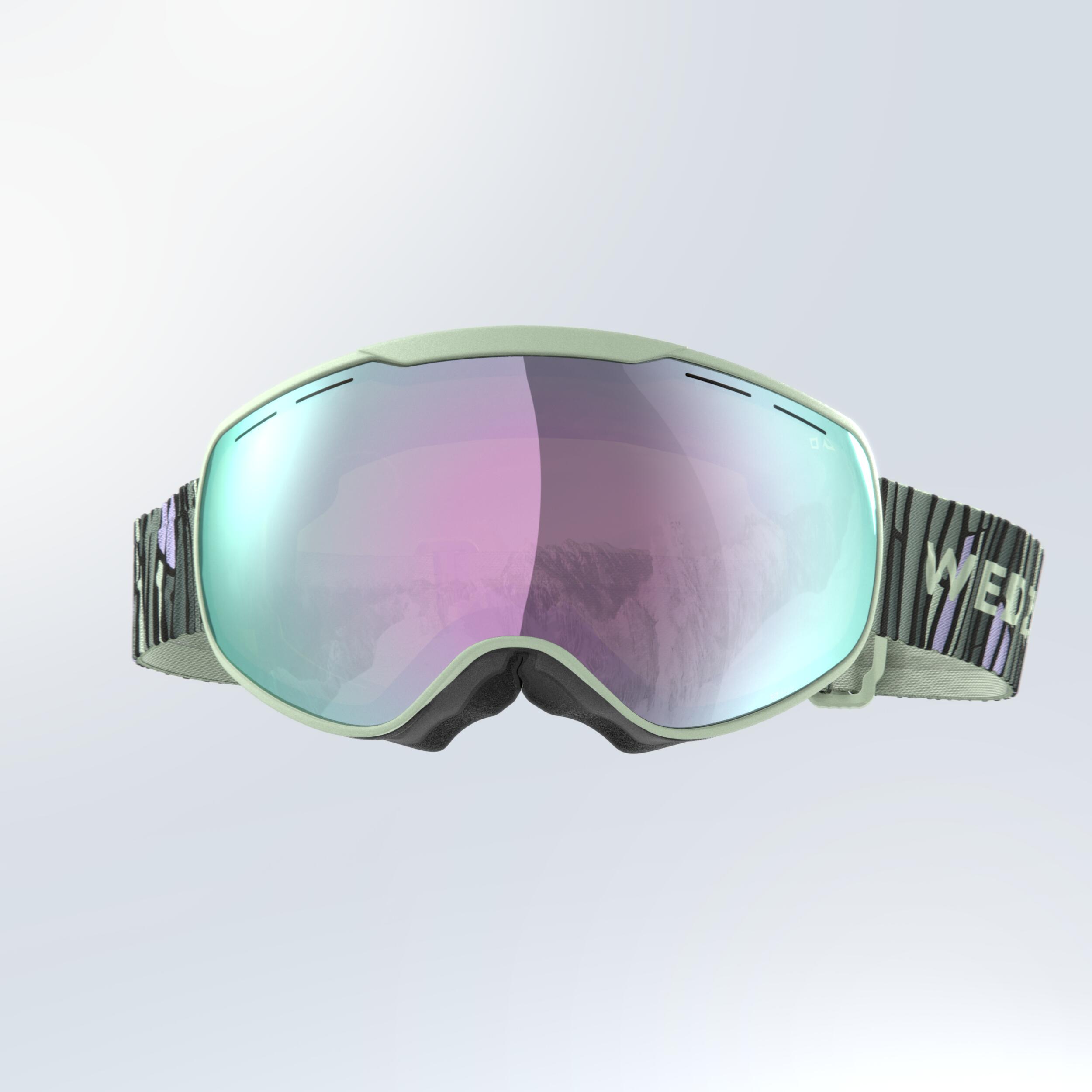 KIDS’ AND ADULT SKIING AND SNOWBOARDING GOGGLES GOOD WEATHER - G 900 S3 - ZEBRA 2/4