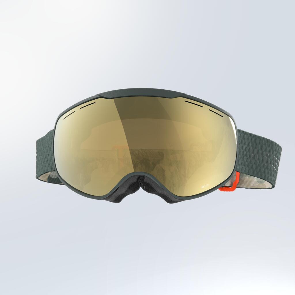 Skibrille Snowboardbrille Kinder/Erwachsene Schönwetter - G 900 S3 zebra/grün