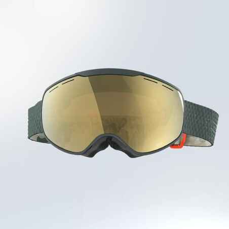KIDS’ AND ADULT SKIING AND SNOWBOARDING GOGGLES GOOD WEATHER - G 900 S3 - KHAKI