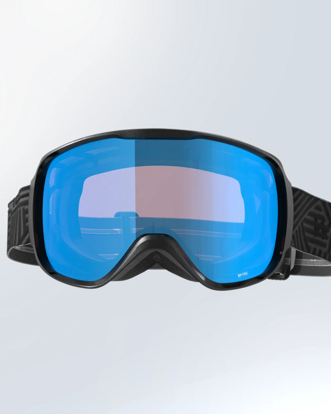 KIDS’ AND ADULT SKIING AND SNOWBOARDING GOGGLES BAD WEATHER - G 500 S1 - BLACK