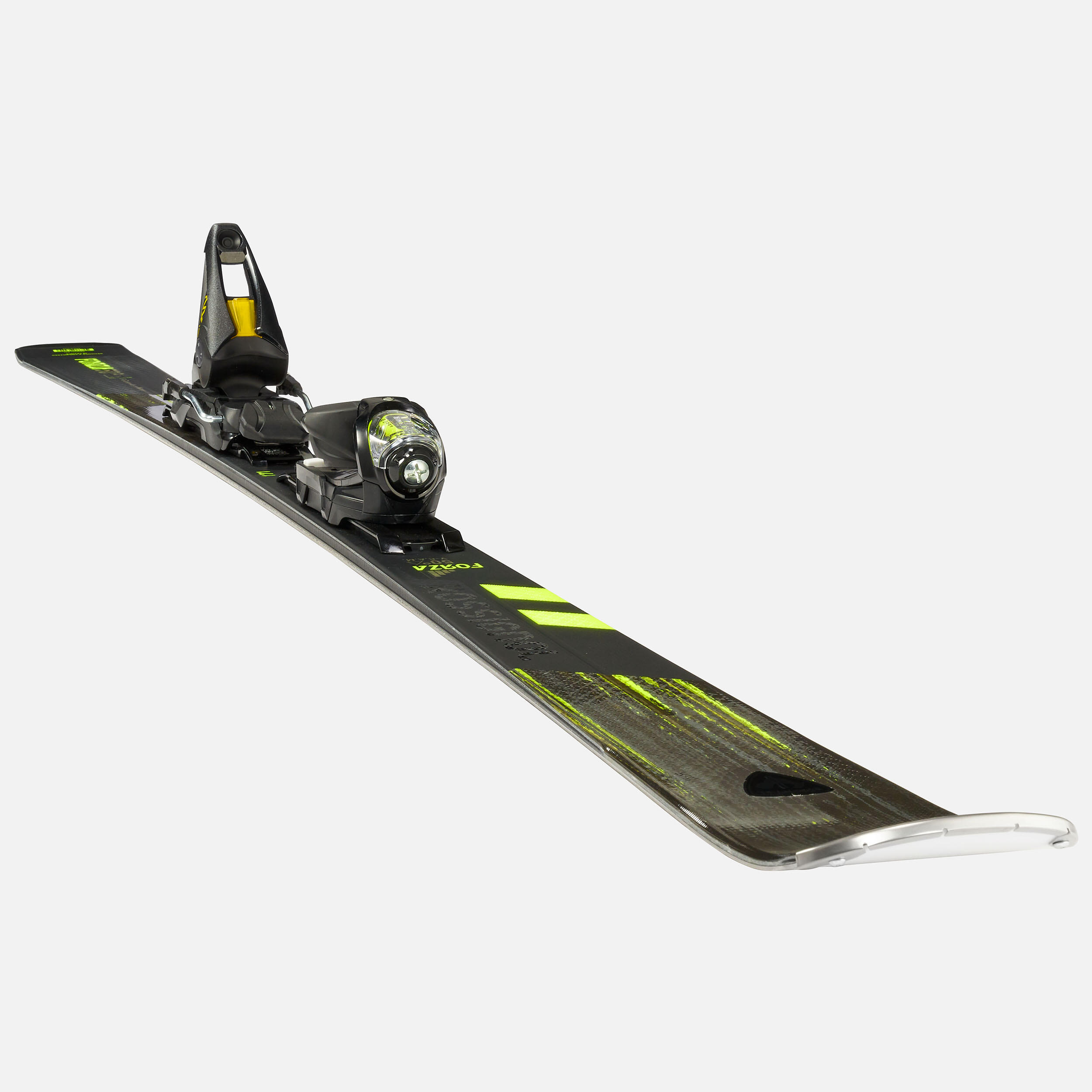 MEN'S DOWNHILL SKI WITH BINDINGS - ROSSIGNOL FORZA 128 50° - BLACK YELLOW 5/10