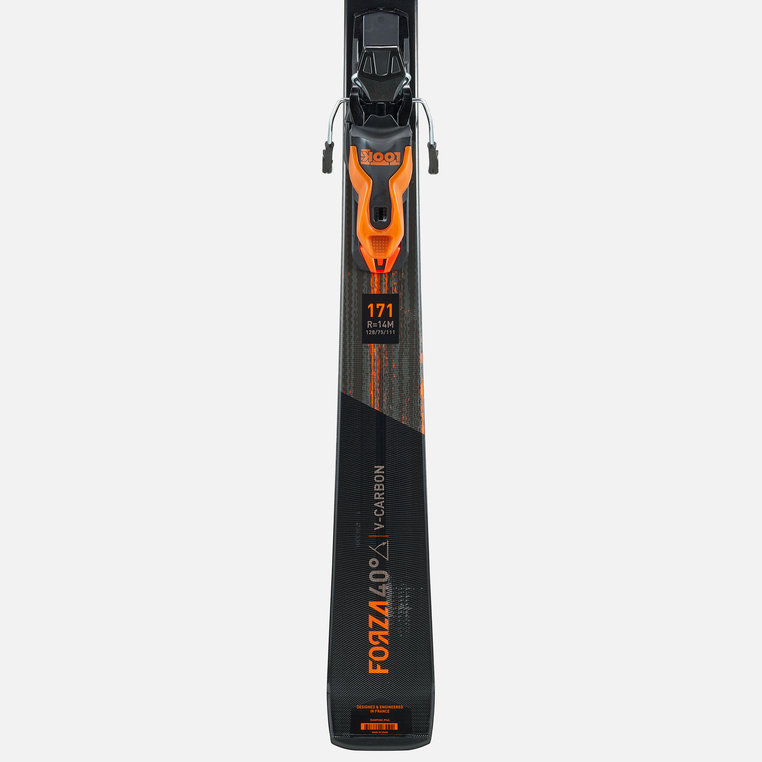 ROSSIGNOL SCI ALPINO CON ATTACCHI - FORZA 128 40° - NERO ARANCIO