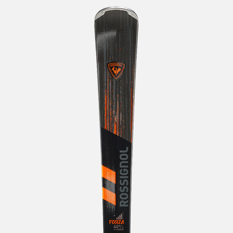 SKI ALPIN AVEC FIXATIONS - ROSSIGNOL FORZA 128 40° - NOIR ORANGE