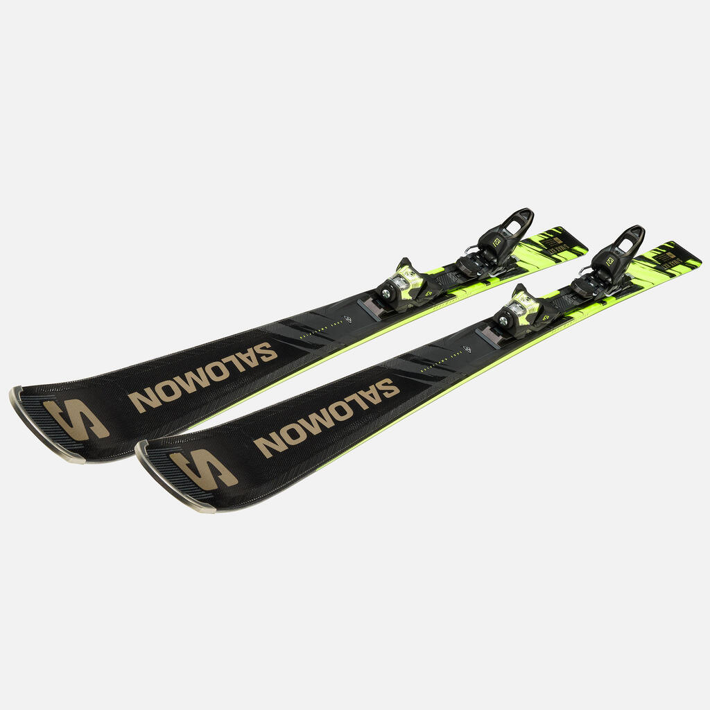 Ski Herren mit Bindung Piste - SALOMON S/MAX 8 XT schwarz/gelb 