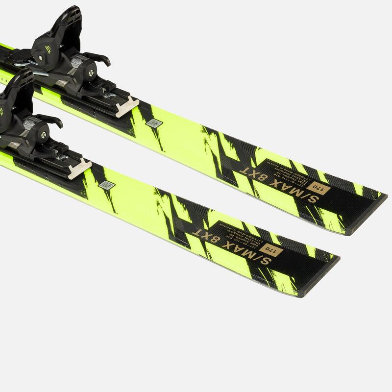 SKI ALPIN HOMME AVEC FIXATIONS - SALOMON S/MAX 8 XT - NOIR JAUNE