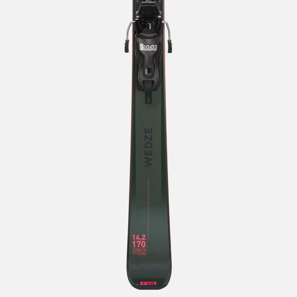 Ski Herren mit Bindung Piste - Boost 580 Khaki/rosa 