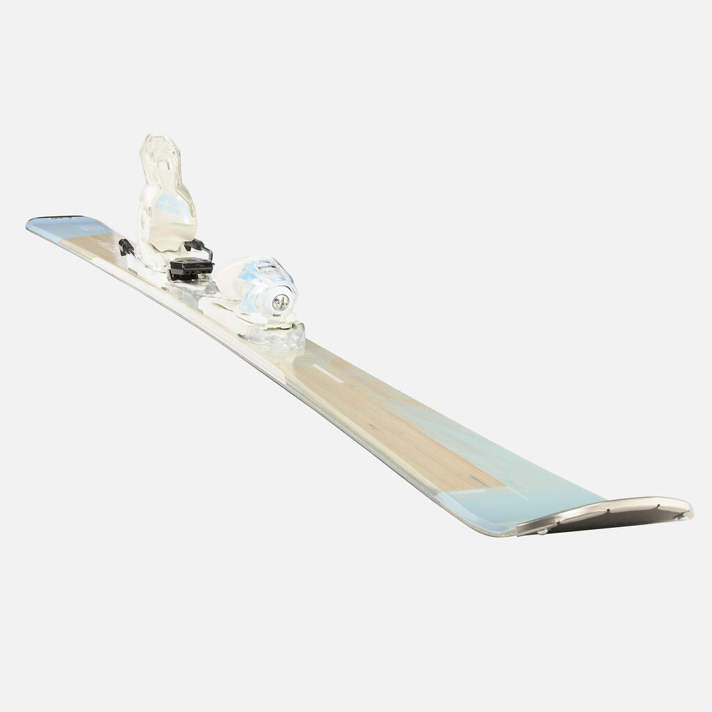 WOMEN'S DOWNHILL SKIS WITH BINDINGS - BOOST 500 - BLUE 