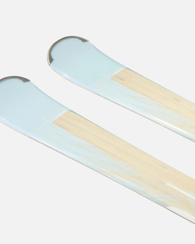 SKIS ALPINS AVEC FIXATIONS FEMME BOOST 500 - BLEUS