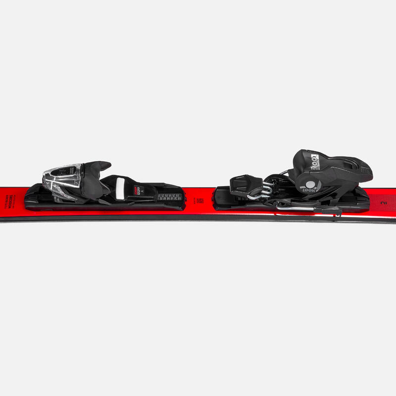 MEN'S DOWNHILL SKI WITH BINDINGS - BOOST 500 - RED