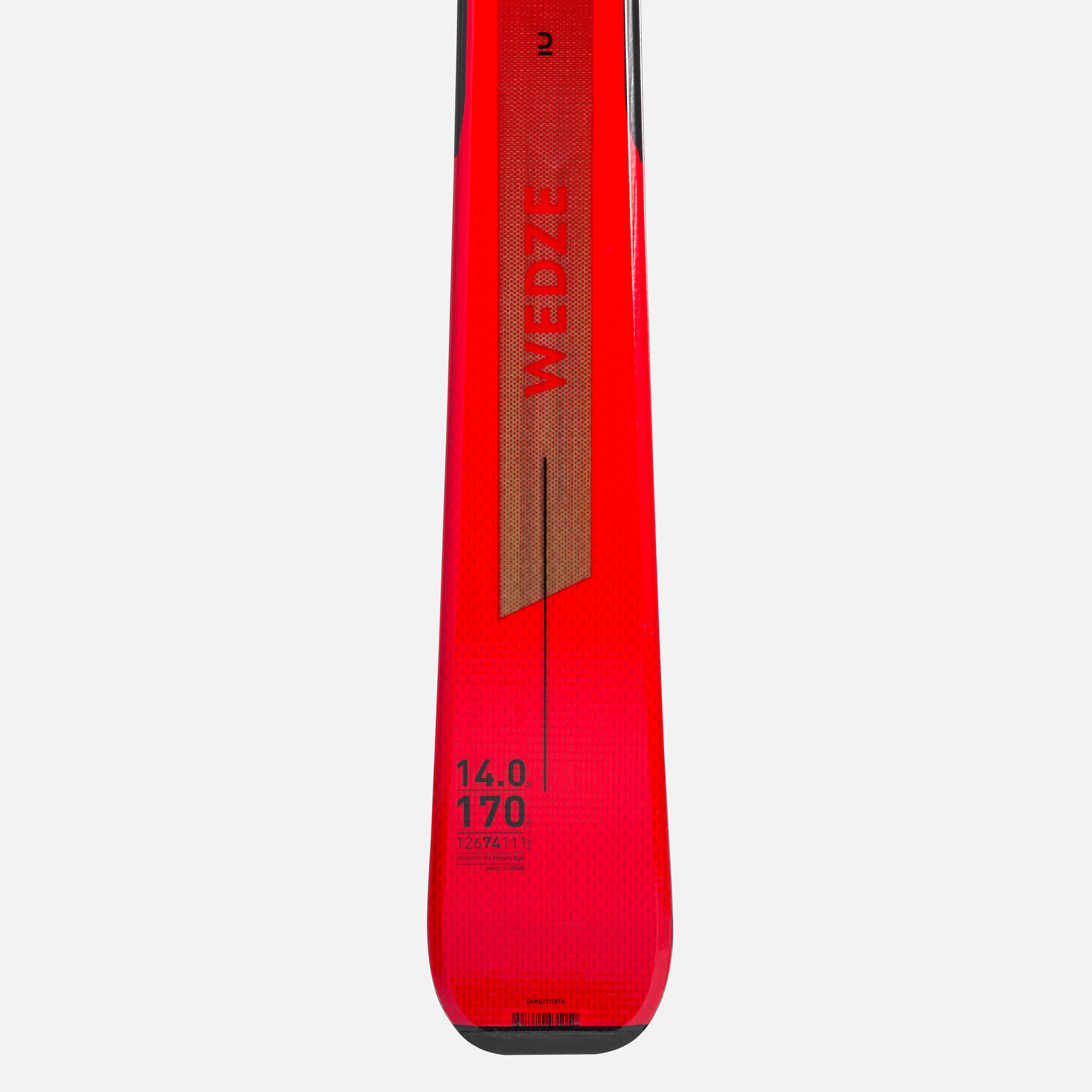 Skis alpins avec fixations homme – Boost 500 rouge - WEDZE