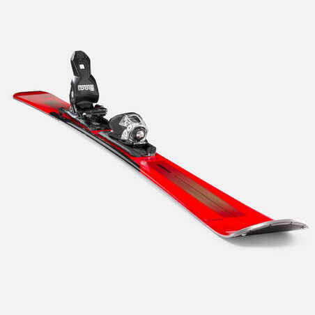 MEN'S DOWNHILL SKI WITH BINDINGS - BOOST 500 - RED