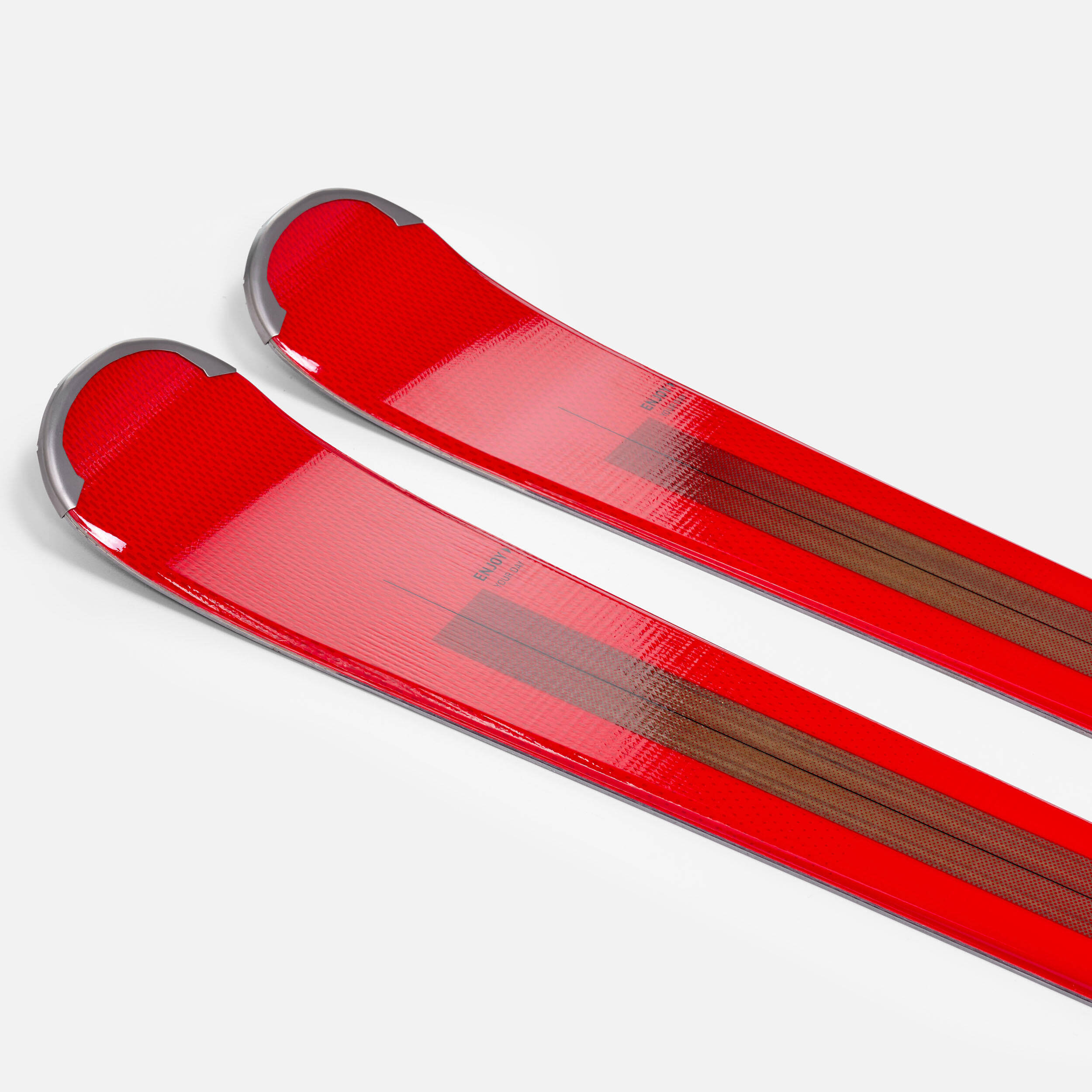 Men’s piste ski with bindings, Boost 500 - Red -  3