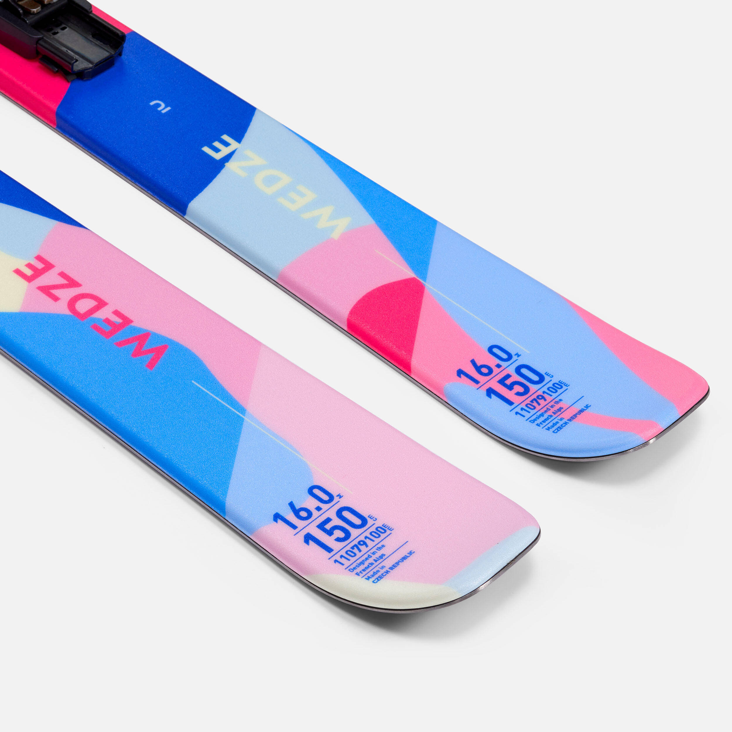 WOMEN'S DOWNHILL SKI WITH BINDINGS - CROSS 150+ FLORAL -  4