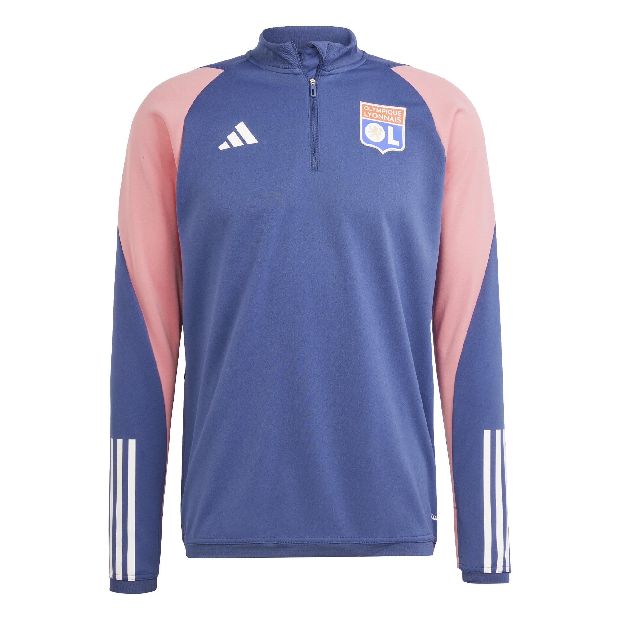 Bluză cu fermoar scurt Fotbal ADIDAS Replică Olympique Lyonnais Tiro 23/34