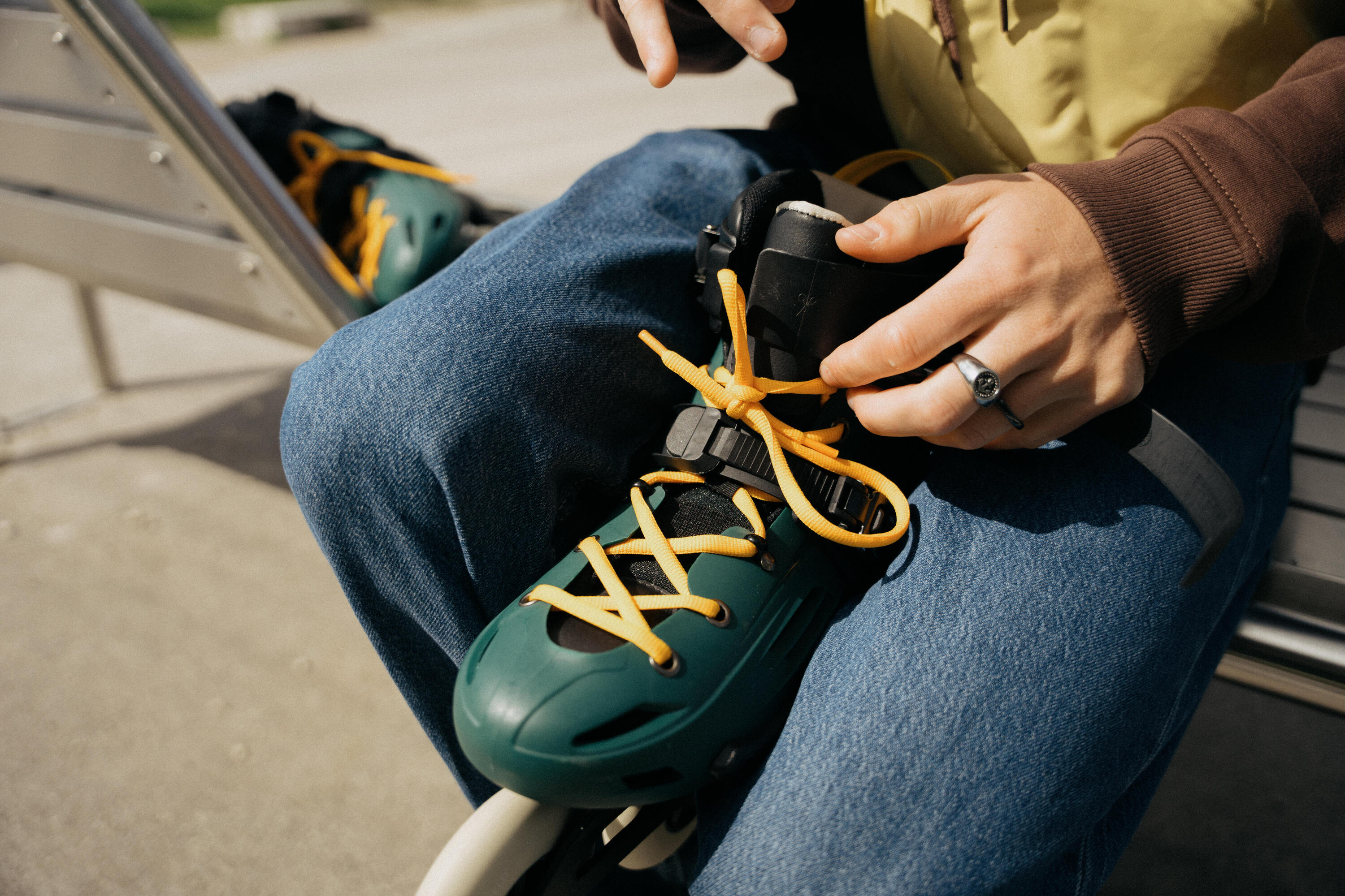 Inline Skates Inliner Freeskate MF900 Erwachsene urban green  16/22