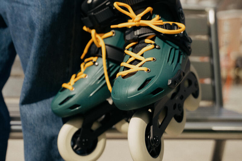 Rolki freeskate Oxelo MF900 Hardboot Urban Green