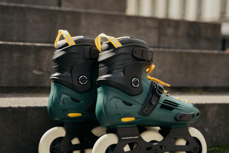 Rolki freeskate Oxelo MF900 Hardboot Urban Green