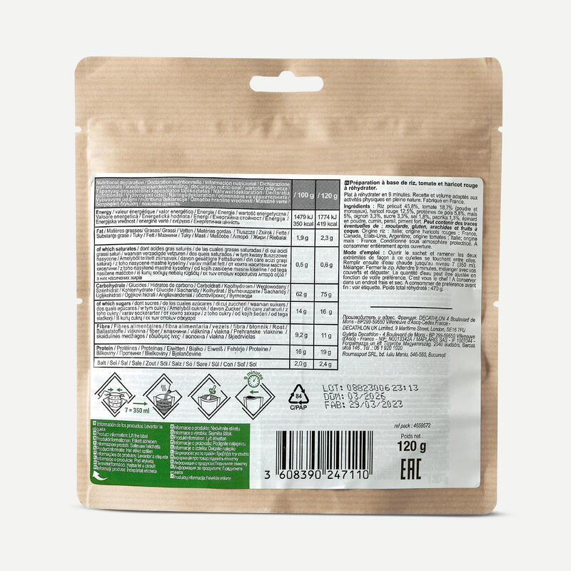 Lyofilizované vegetariánské chilli 120 g