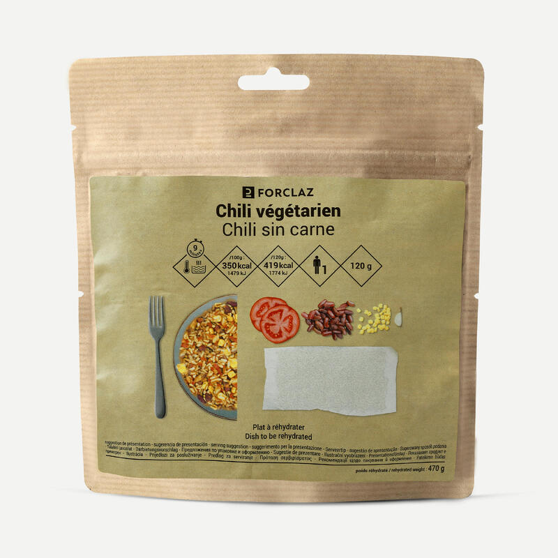 Gevriesdroogde maaltijd vegetarische chili 120 g