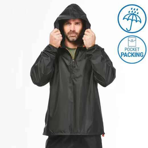 
      Regenjacke Herren winddicht wasserabweisend 1/2 Zip Wandern - Raincut 
  