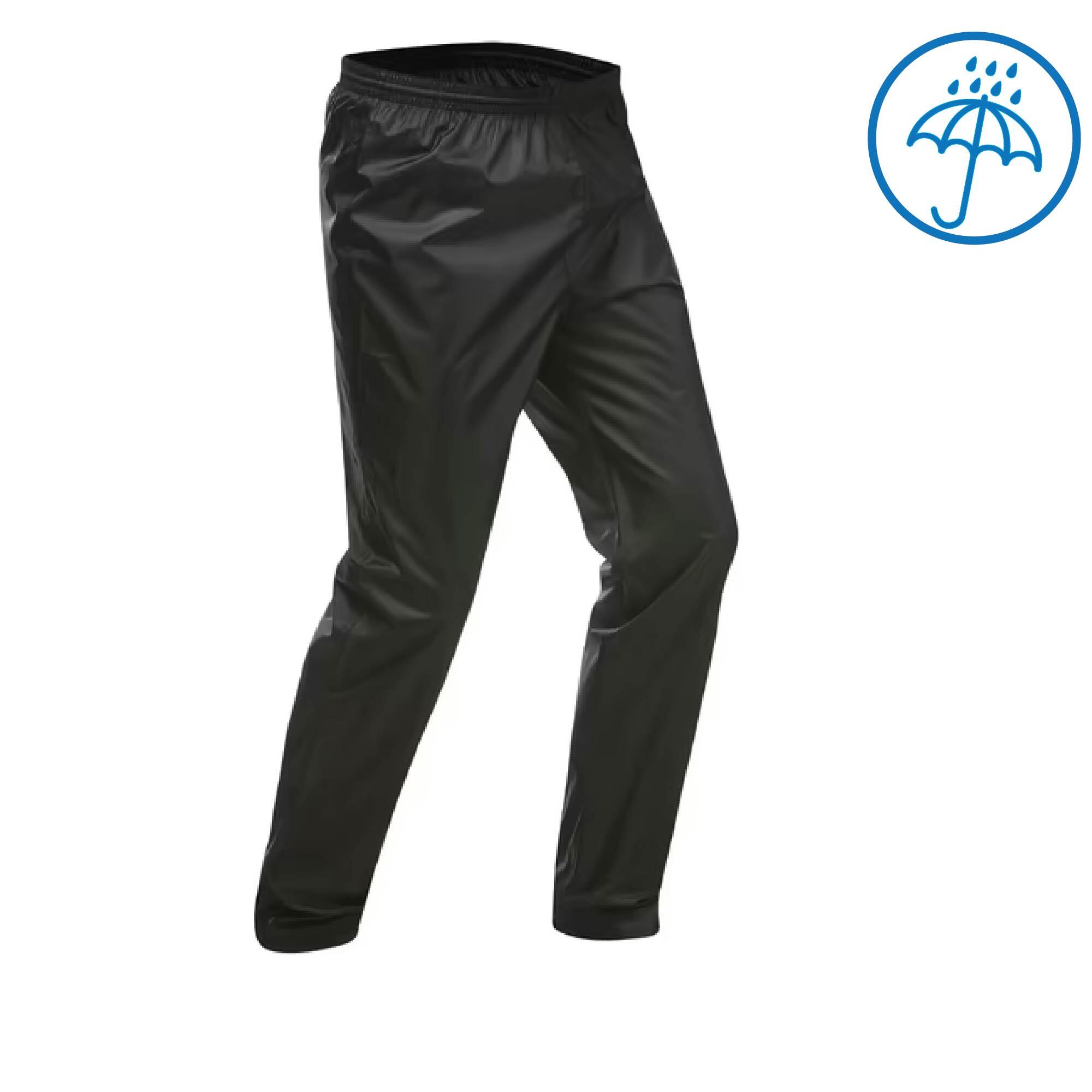 Men Waterproof Hiking Over Trousers NH500 Black-image-19