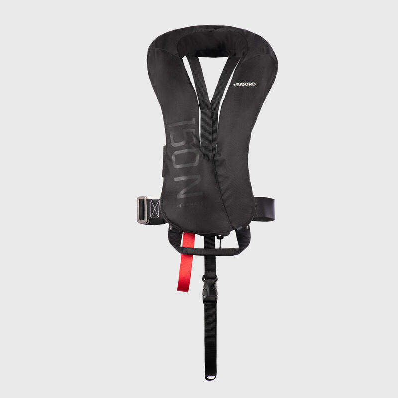 Gilet de sauvetage gonflable bateau adulte LJ900 150N AIR avec harnais noir
