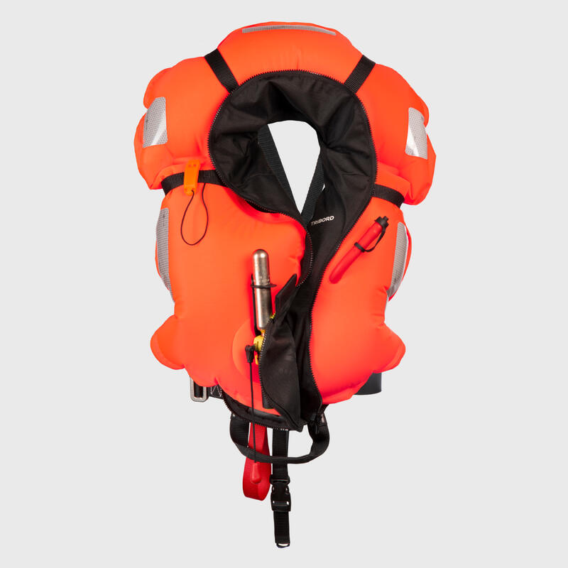 Aufblasbare Rettungsweste Erwachsene LJ900 150N Air mit schwarzem Gurtzeug