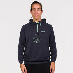 Technische padel hoodie voor dames Pro Lucia Sainz zwart groen
