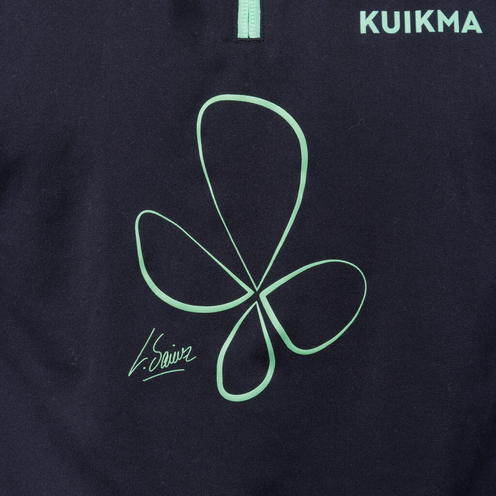 Sieviešu padel tenisa krekls ar kapuci “Kuikma Pro Lucia Sainz”, melns, zaļš