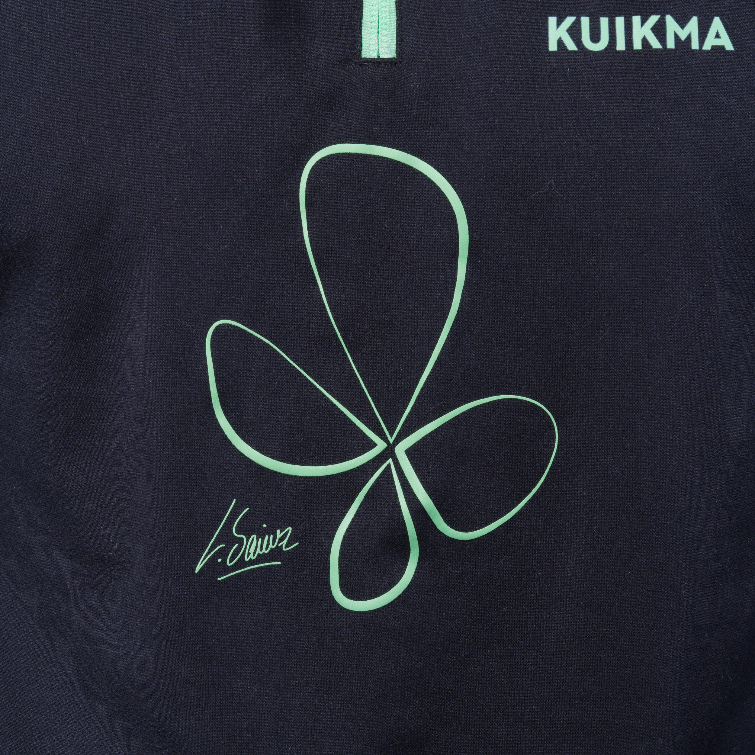Women's Padel Technical Hooded Sweatshirt Kuikma Pro Lucia Sainz - Black/Green 4/7