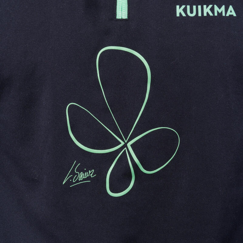 Sudadera de pádel técnica con capucha Mujer - Kuikma Pro Lucia Sainz negro verde