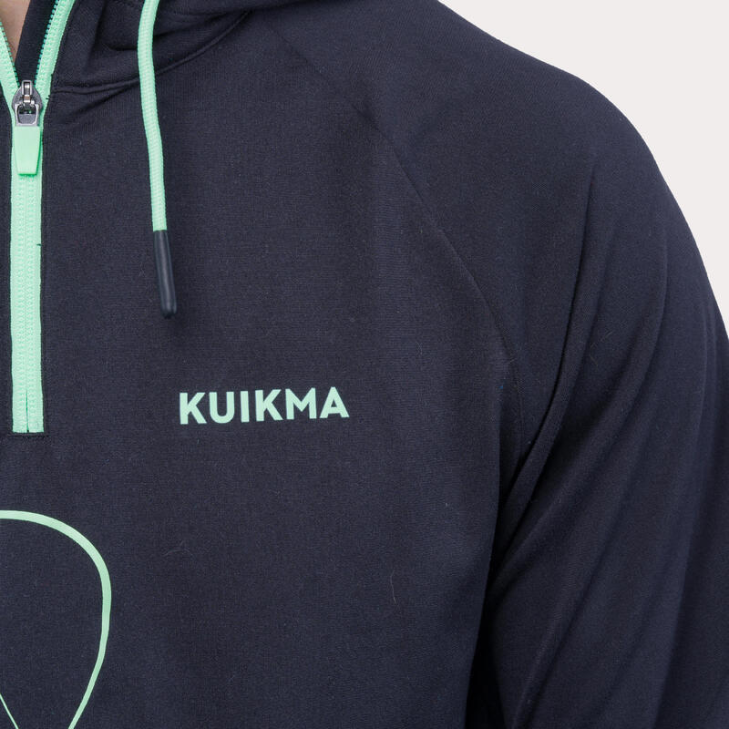 Sweatshirt de padel técnica c/ capuz Mulher - Kuikma Pro Lucia Sainz preto verde