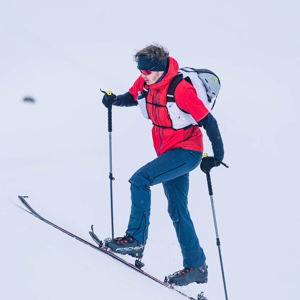 MEN'S PACER SHORT-SLEEVED CROSS COUNTRY SKI JACKET - RED AND NAVY BLUE