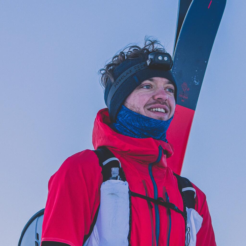 MEN'S PACER SHORT-SLEEVED CROSS COUNTRY SKI JACKET - RED AND NAVY BLUE