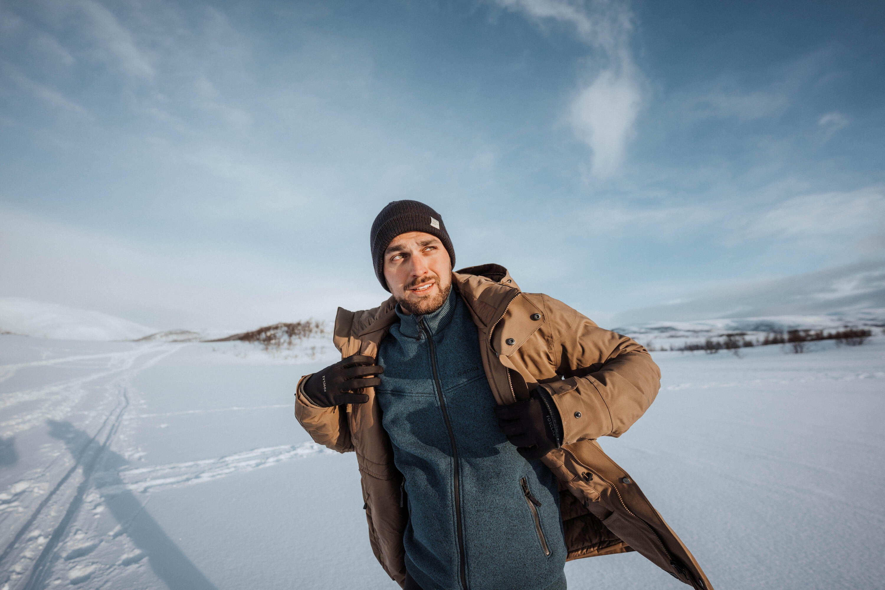 Wanderparka -10°C wasserdicht Herren, NH500 braun 15/21