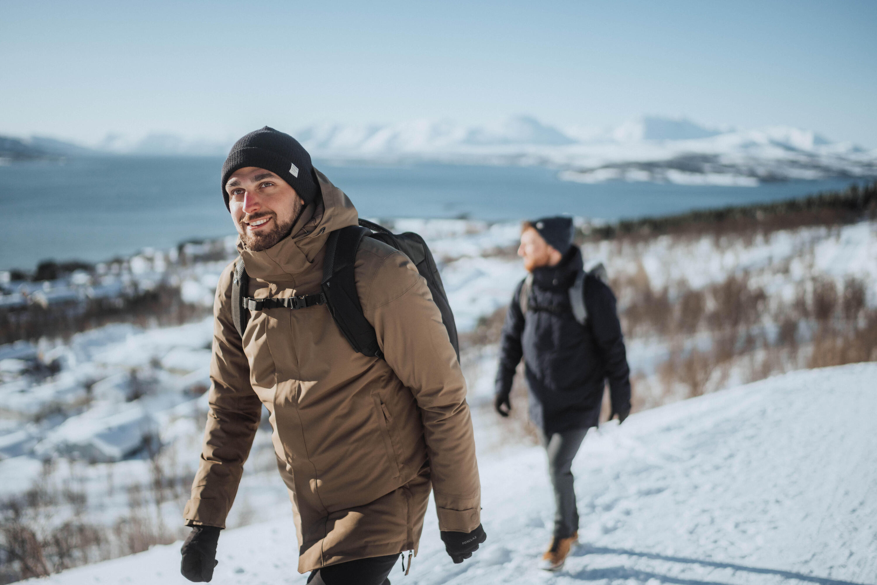 Wanderparka -10°C wasserdicht Herren, NH500 braun 16/21