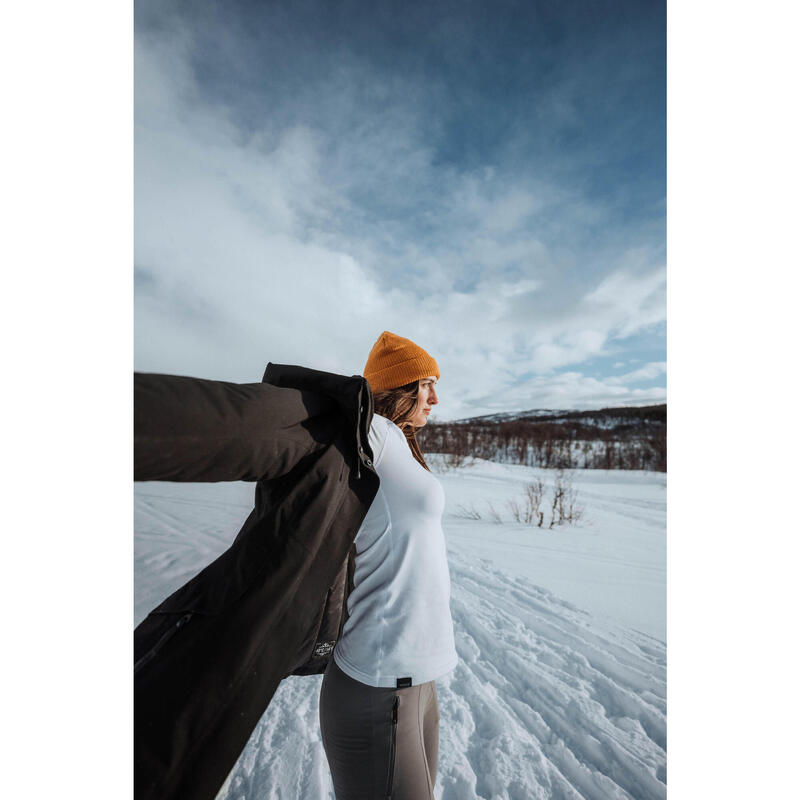 Geacă Parka Iarnă Impermeabilă Drumeție NH500 -10°C Negru Damă